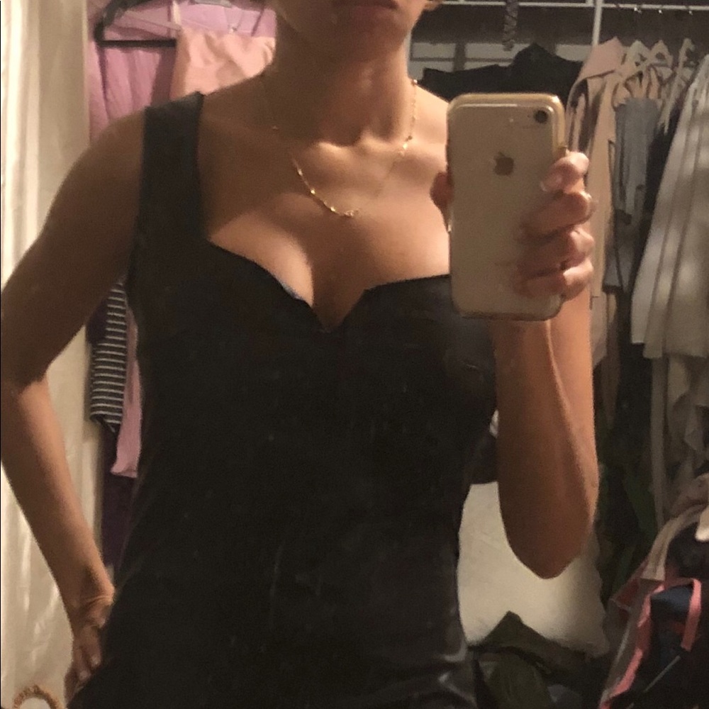 Faux leather bodycon dress